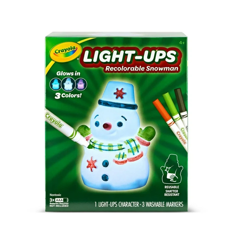 Crayola Light-Ups, Snowman, Light Up Toy, Reusable Holiday Craft, Glow In The Dark, Indoor Holida... | Walmart (US)