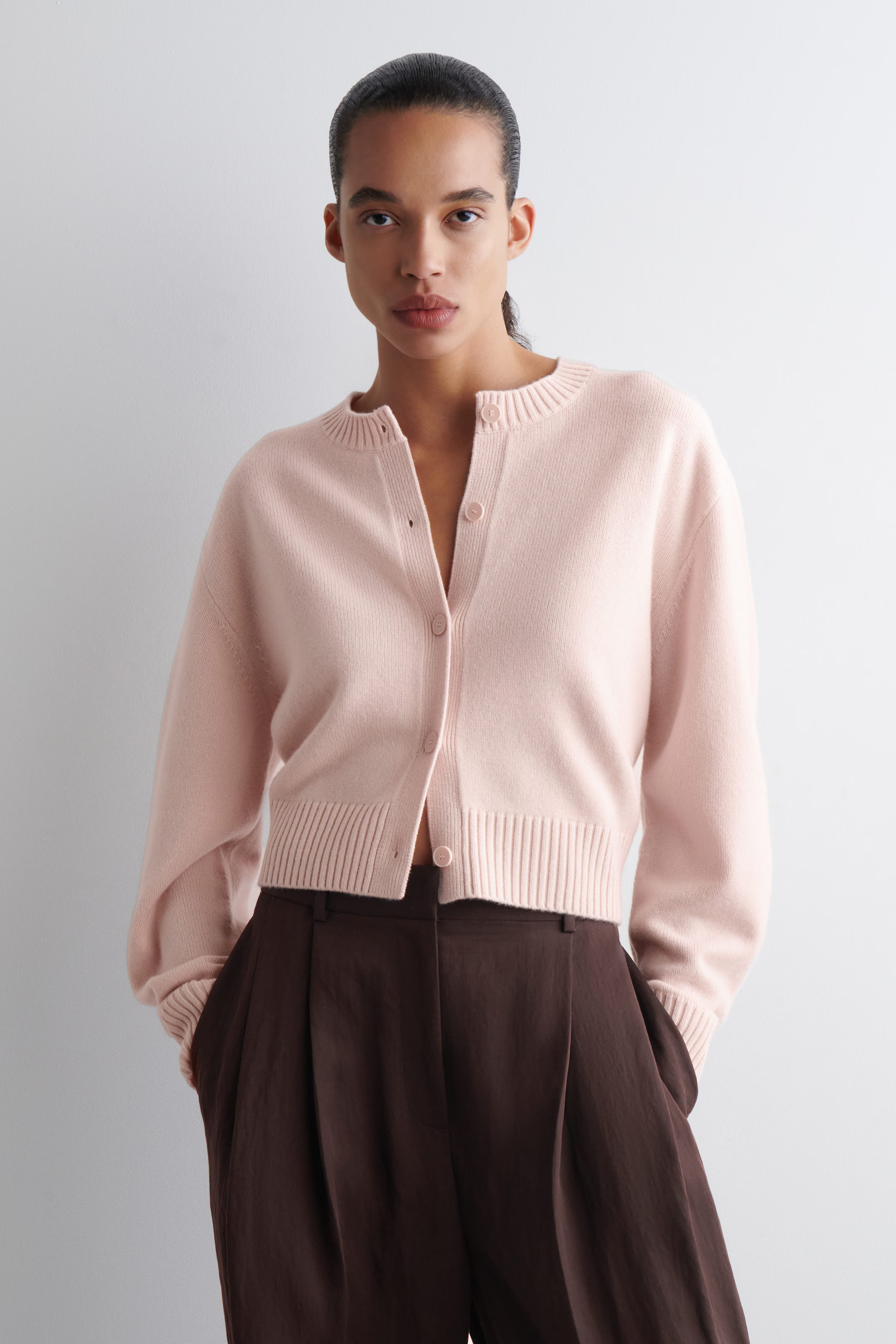 MERINO WOOL CARDIGAN - LIGHT PINK | COS | COS (EU)