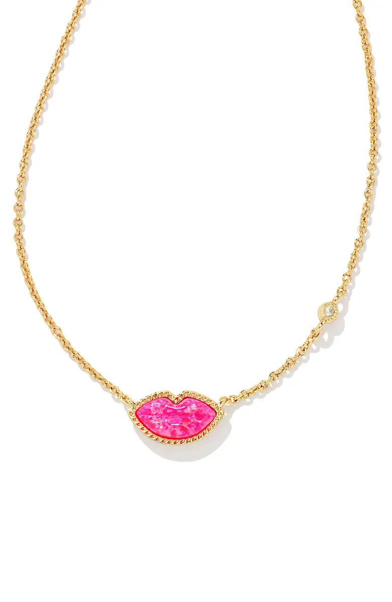 Kendra Scott Lab Grown Opal Lips Pendant Necklace | Nordstrom | Nordstrom