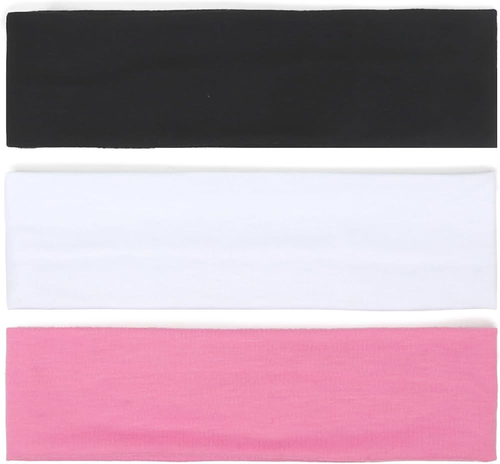 Headbands for Women Pink White Head Band Black Hair Bands for Women's Hair Non Slip Thick Headban... | Amazon (US)