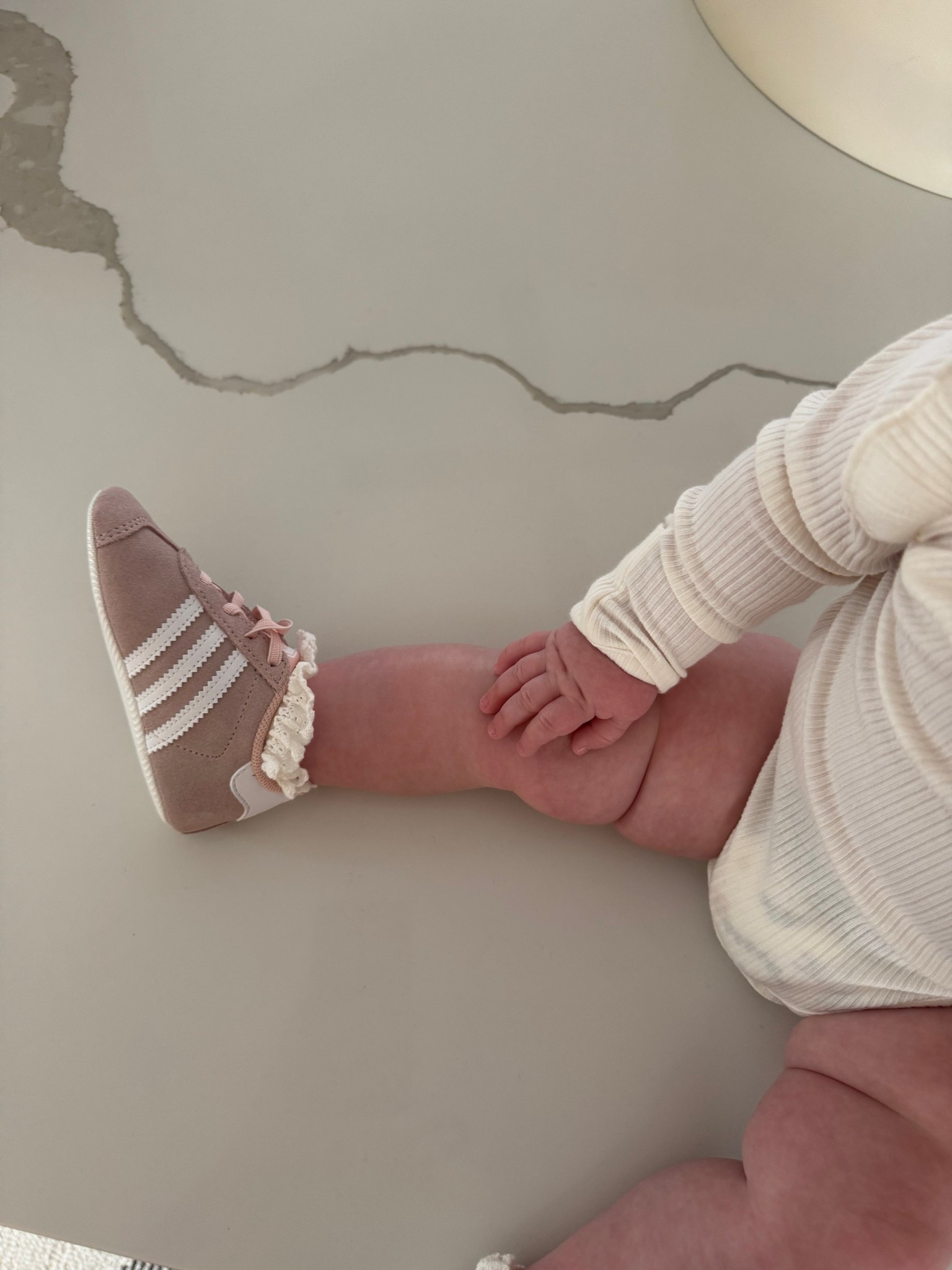my girls first pair of sneakers 👟 how adorable. adidas crib shoe in pink.🤍
Baby sneakers, adidas baby, baby gap  

#LTKBaby #LTKSeasonal #LTKKids