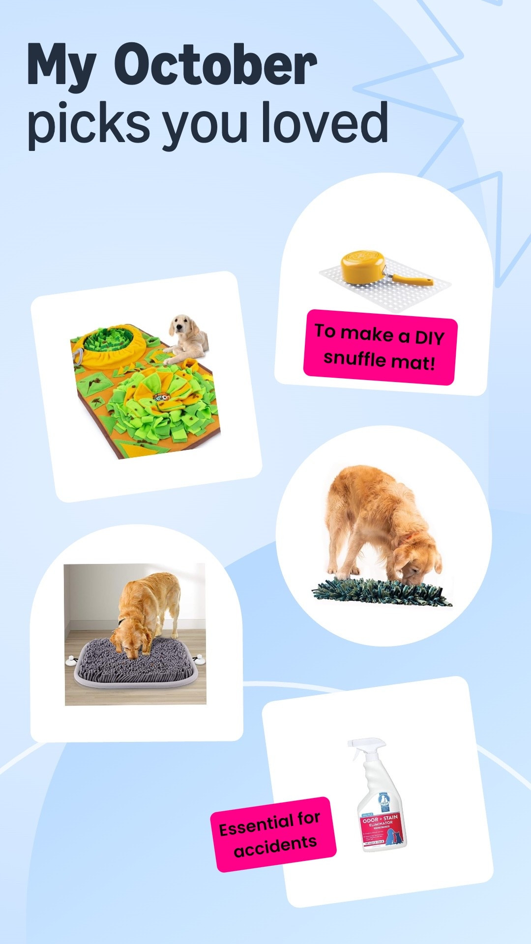 Here’s what you bought the most through my Amazon shop in October. Lots of sniffling going on! Love to see it #dogenrichment