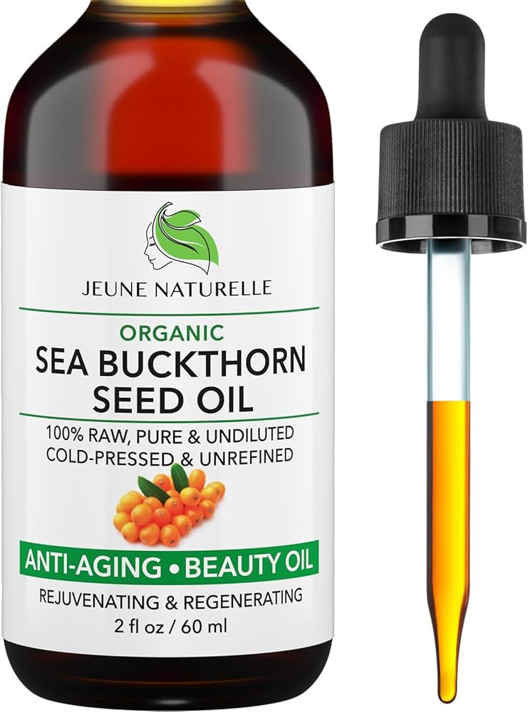 Amazon.com : Jeune Naturelle Sea Buckthorn Oil Organic, From Fruit & Seeds, 100% Pure RAW Virgin ... | Amazon (US)