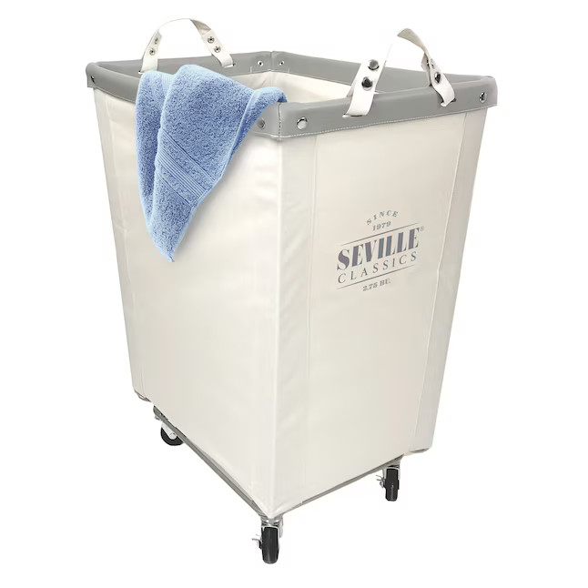 Seville Classics Off-white Canvas/Polyester Laundry Hamper Lowes.com | Lowe's
