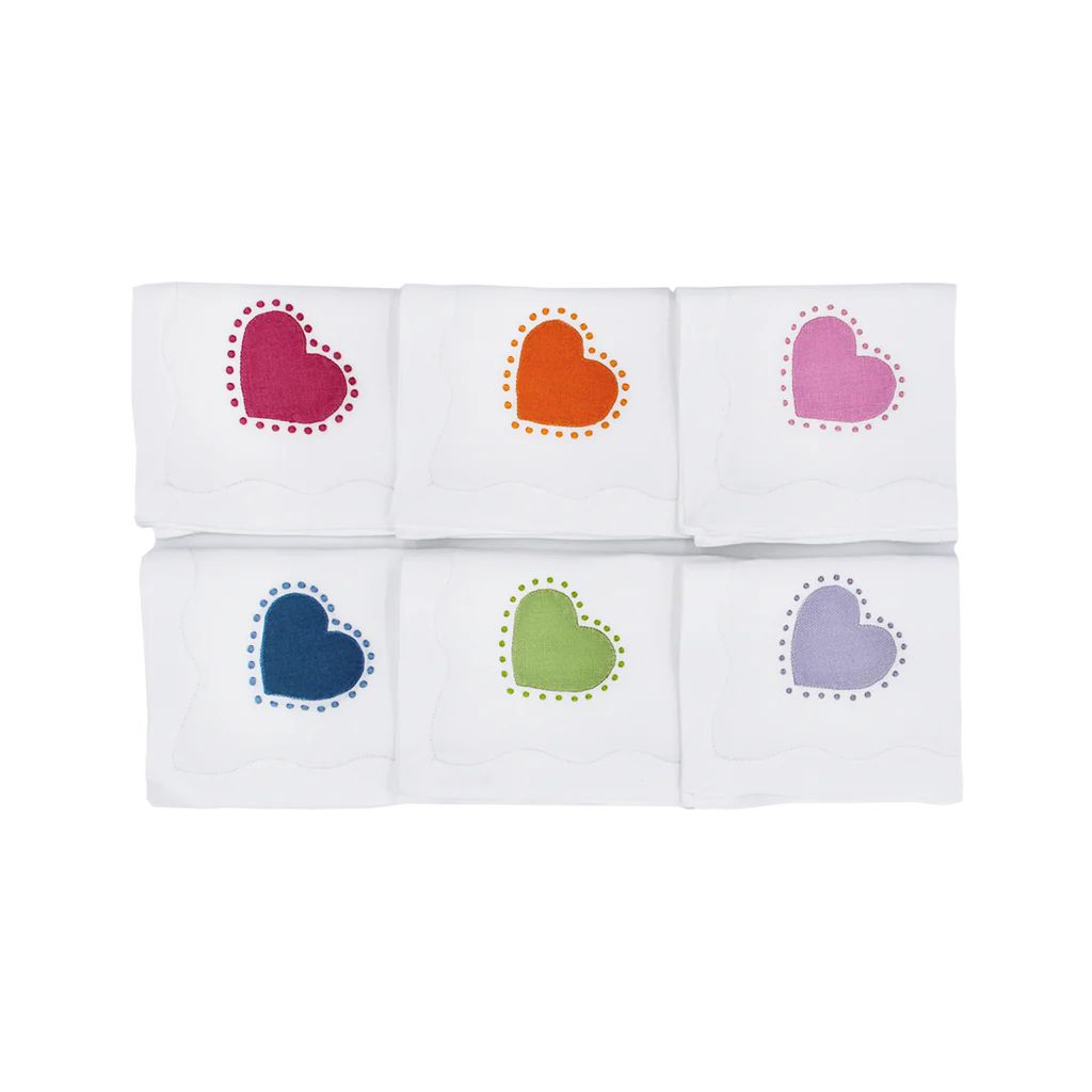 Big Love Dinner Napkins Rainbow, Set of 6 - Special Edition | Over The Moon