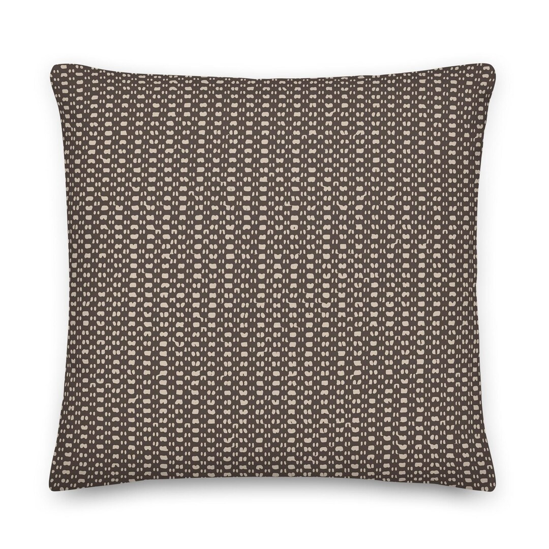 Woven Linen Brown Throw Pillow Case Farmhouse Home Decor Neutral Accent Cushion Cozy Living Room ... | Etsy (US)