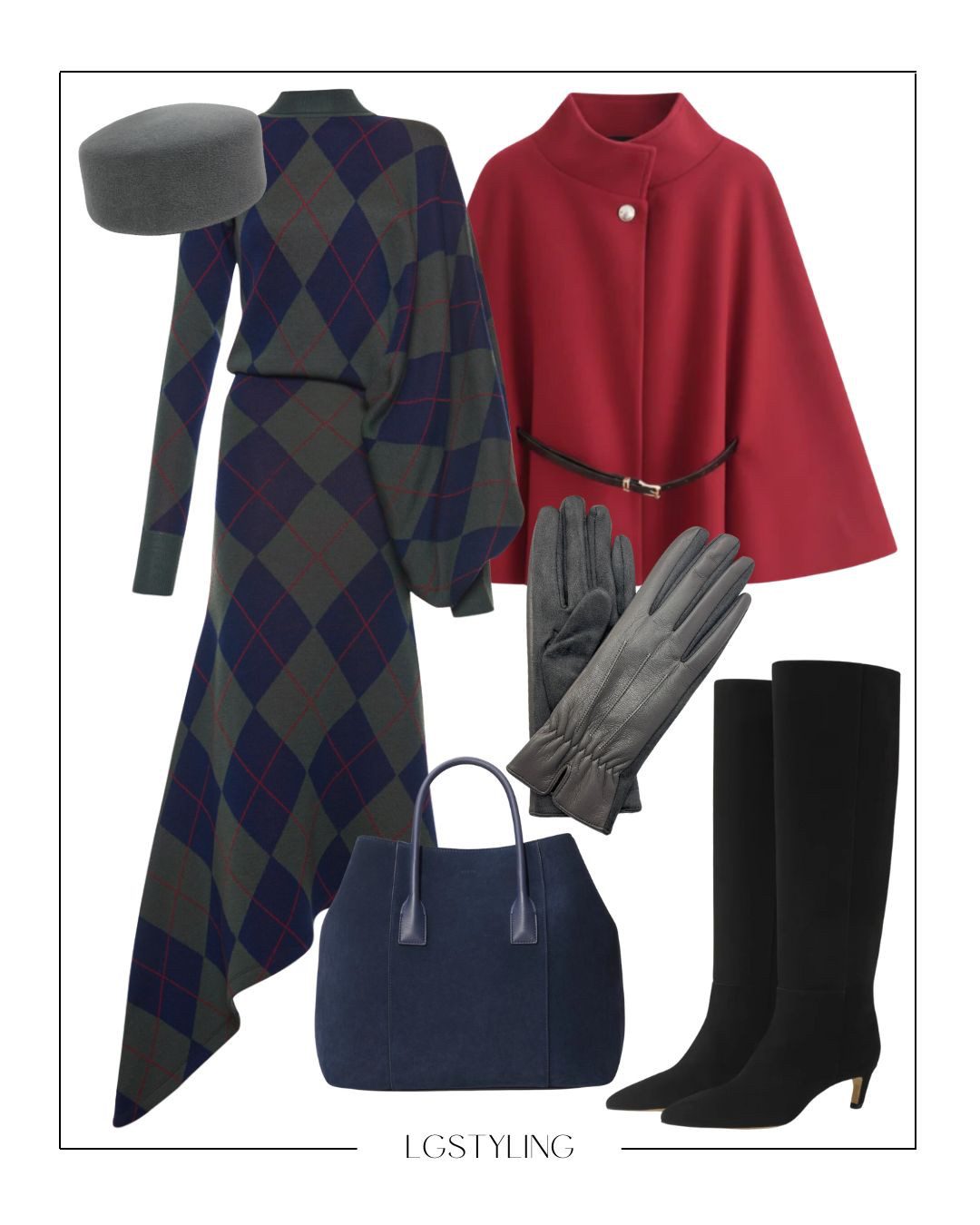  
Heading to a holiday market in a look that’s equal parts cozy, classic, and festive. This argyle knit dress brings just the right amount of winter pattern, paired with tall black boots to keep things sleek and warm. I added a bold red cape for that chic seasonal statement, plus a structured navy bag and soft grey gloves to finish the look with functional elegance.
Tap to shop the full outfit — perfect for browsing vendors, sipping mulled cider, and staying stylish all season long. 

#LTKHoliday #LTKWinter #HolidayOutfit #WinterStyle #HolidayMarketOutfit #LTKStyle #CozyChic #ClassicStyle #ArgyleDress #CapeCoat #WeekendStyle #NeutralStyle #DMVStylist #LGStyling #OutfitInspo #WhatToWear

#LTKHoliday #LTKootd #LTKGiftGuide