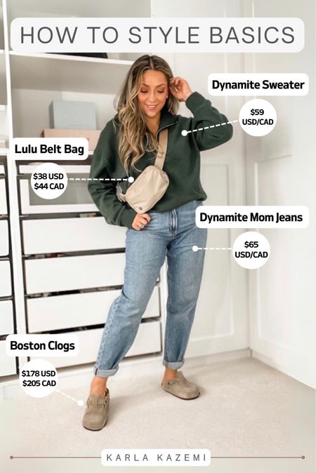 Fix all your styling problems by doing this one thing🙈
Start building your dream closet with ✨BASICS✨
It’s so exciting to buy trending items because they’re so fun and cute and all the things. However, they often leave you feeling like you have nothing to wear, even when you have a closet full of clothes…guilty on this one😅 
I’m finding my style as a mama of 3 and starting with the basics. This is a series I’m so excited to share with you! I’ve started by sharing videos, but here I breakdown outfit formulas that work and basics that are wearable from dropping kiddos off at school, to working at home, and dressing pieces up to fit a nicer occasion. 

OUTFIT BREAKDOWN:
💫 Cute quarter zip sweater, size medium
💫 Mom jeans, size 30
💫 Neutral belt bag
💫 Boston clogs, so comfy and practical to wear!

❤️Let’s go on this journey  and build our dream wardrobes together ❤️







Affordable fashion, basics, Fall basics, winter basics, Fall outfit, winter outfit, midsize outfit, outfit formula, how to style clogs, how to style zip up sweater, how to style belt bag, easy outfit, mom outfit, that girl outfit, holiday gift idea, Karla Kazemi, Latina. 

#LTKfindsunder100 #LTKmidsize #LTKstyletip