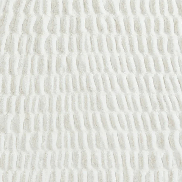 Better Homes & Gardens Ruched Faux Fur Throw Blanket, White, Standard Throw | Walmart (US)