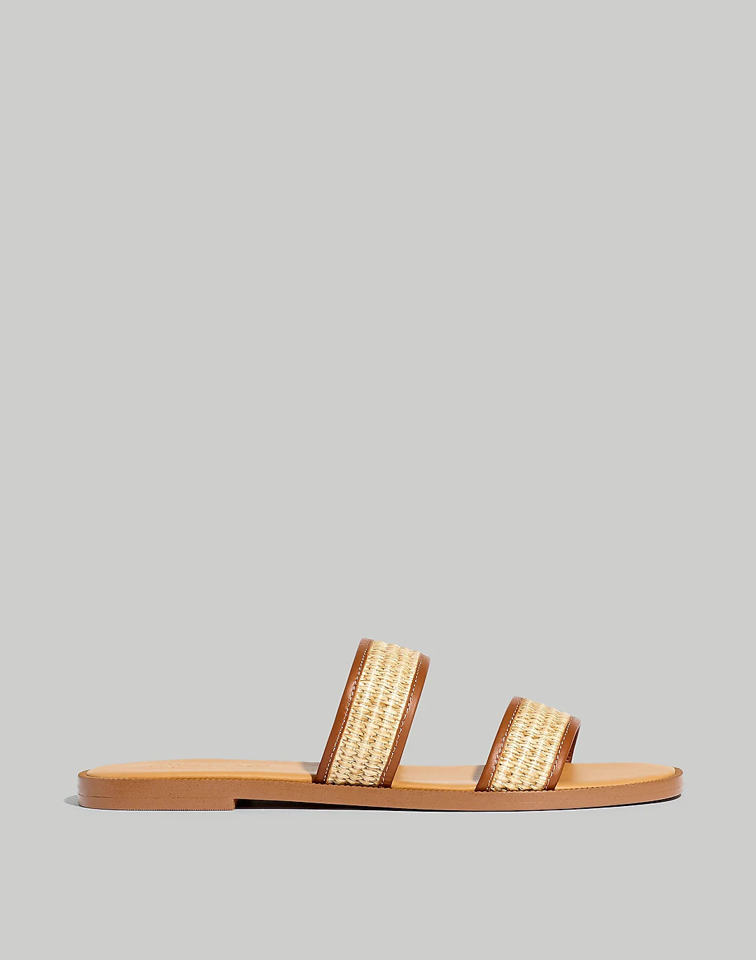The Teagan Slide Sandal in Straw | Madewell