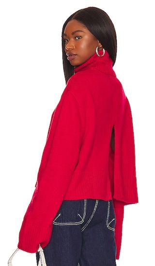Leal Back Slit Turtleneck in Red | Revolve Clothing (Global)