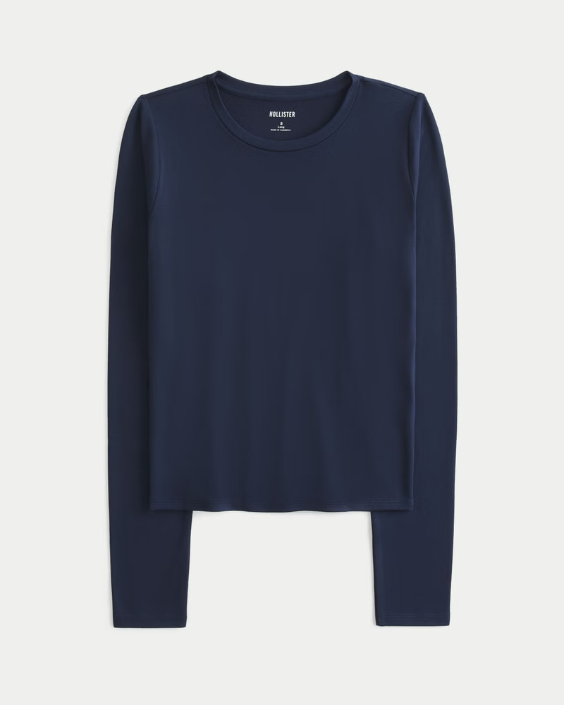 Women's Soft Stretch Seamless Fabric Long-Sleeve Crew Top | Women's Tops | HollisterCo.com | Hollister (US)