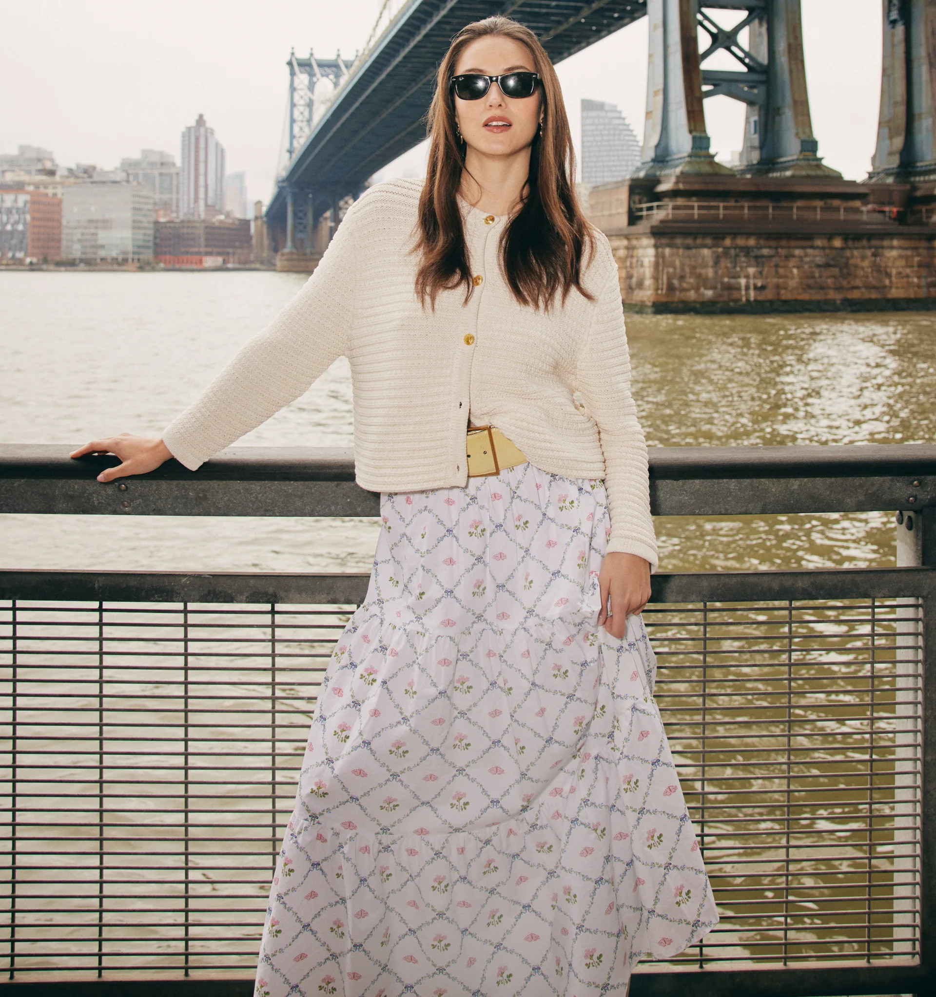 The Florence Nap Skirt - Butterfly Trellis Cotton Poplin | Hill House Home