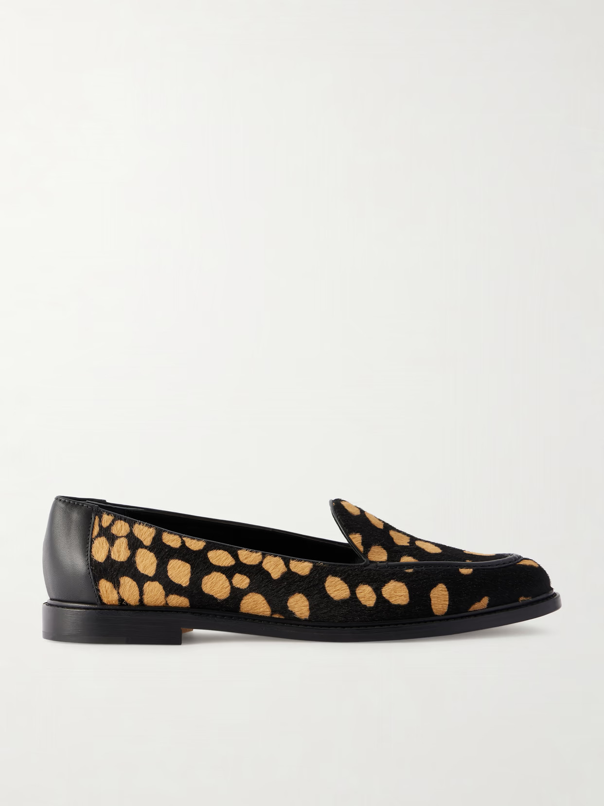 Manolo Blahnik - Maxy Leather-trimmed Leopard-print Calf Hair Loafers - Animal print | NET-A-PORTER (US)