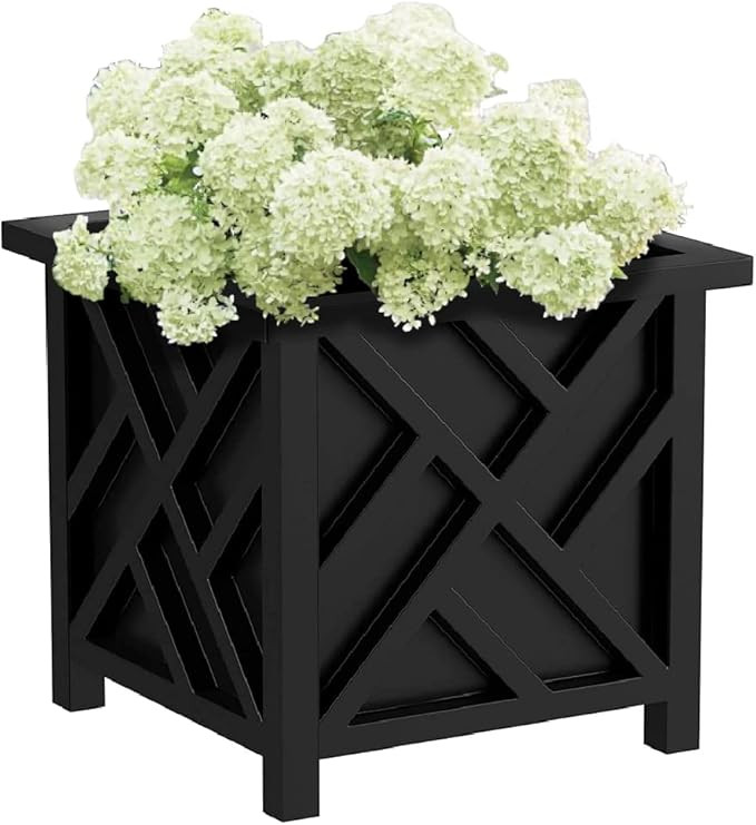 Trenton Gifts Chippendale Planters. Set of 2 .Black. Great for Outdoor Decor, Patio and Lawn Plan... | Amazon (US)