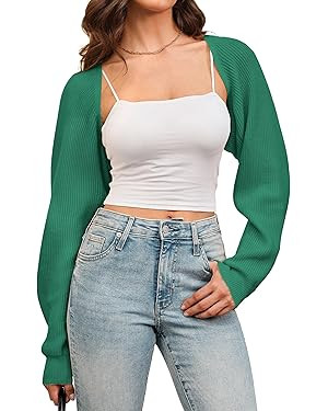 Arach&Cloz Women's Wool Blend Bolero Shrug Spring Fashion Cropped Cardigans 2026 | Amazon (US)