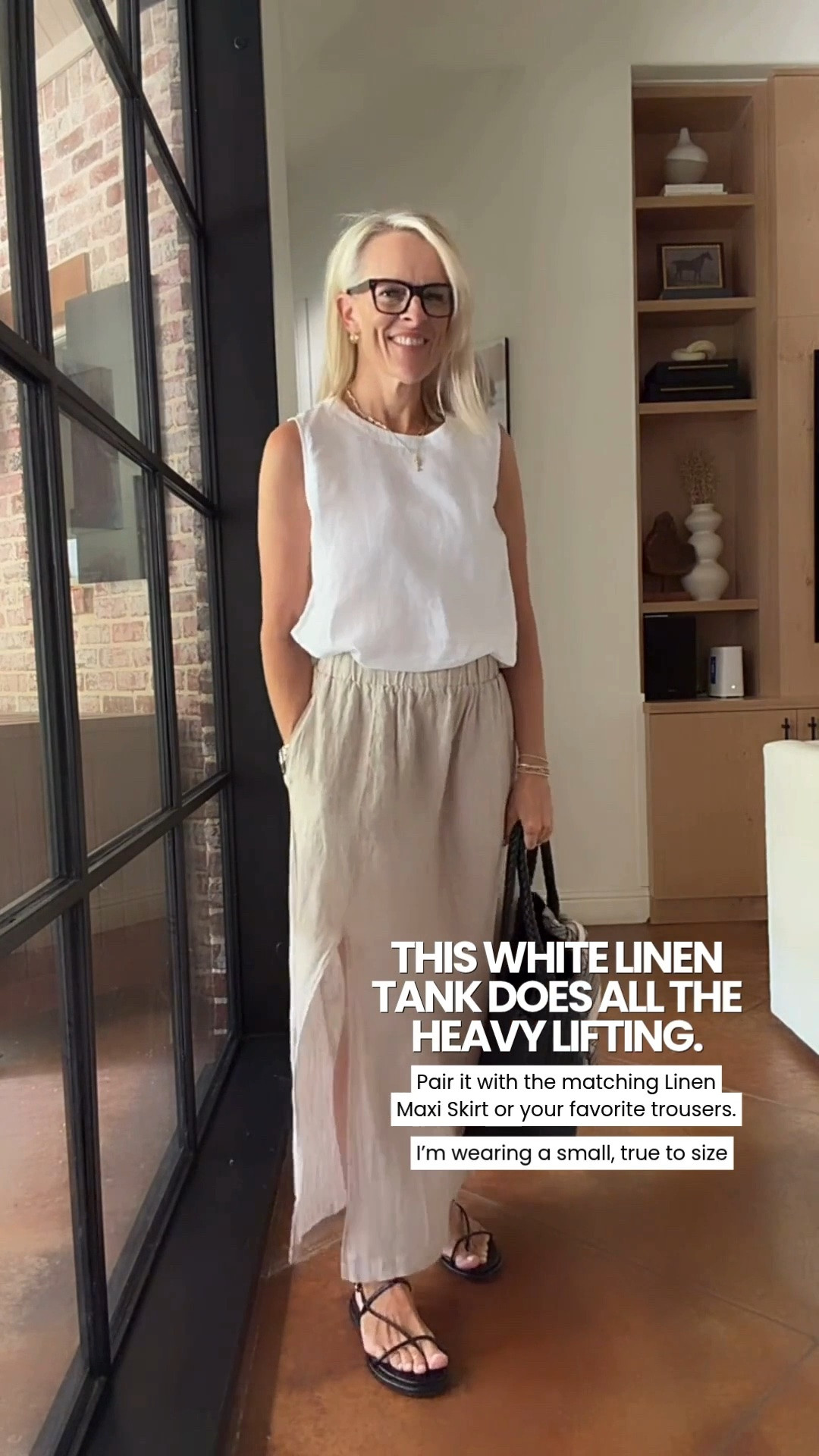 A great white top is one of the hardest-working pieces in your wardrobe. I styled this timeless sleeveless top with a linen maxi skirt for an elevated look, then paired it with olive trousers for an easy everyday outfit you’ll wear on repeat.

💡 LTK MADE EASY
❤️ Heart = Support my posts!
🔖 Save = Get sale & restock alerts
📋 Lists = Keep favorites organized
📲 Share = Send lists and products to a friend. Hello, Christmas List!
💬 Comment = Ask me anything about what I’m wearing. :-)

#LTKootd #LTKSaleAlert #LTKOver40