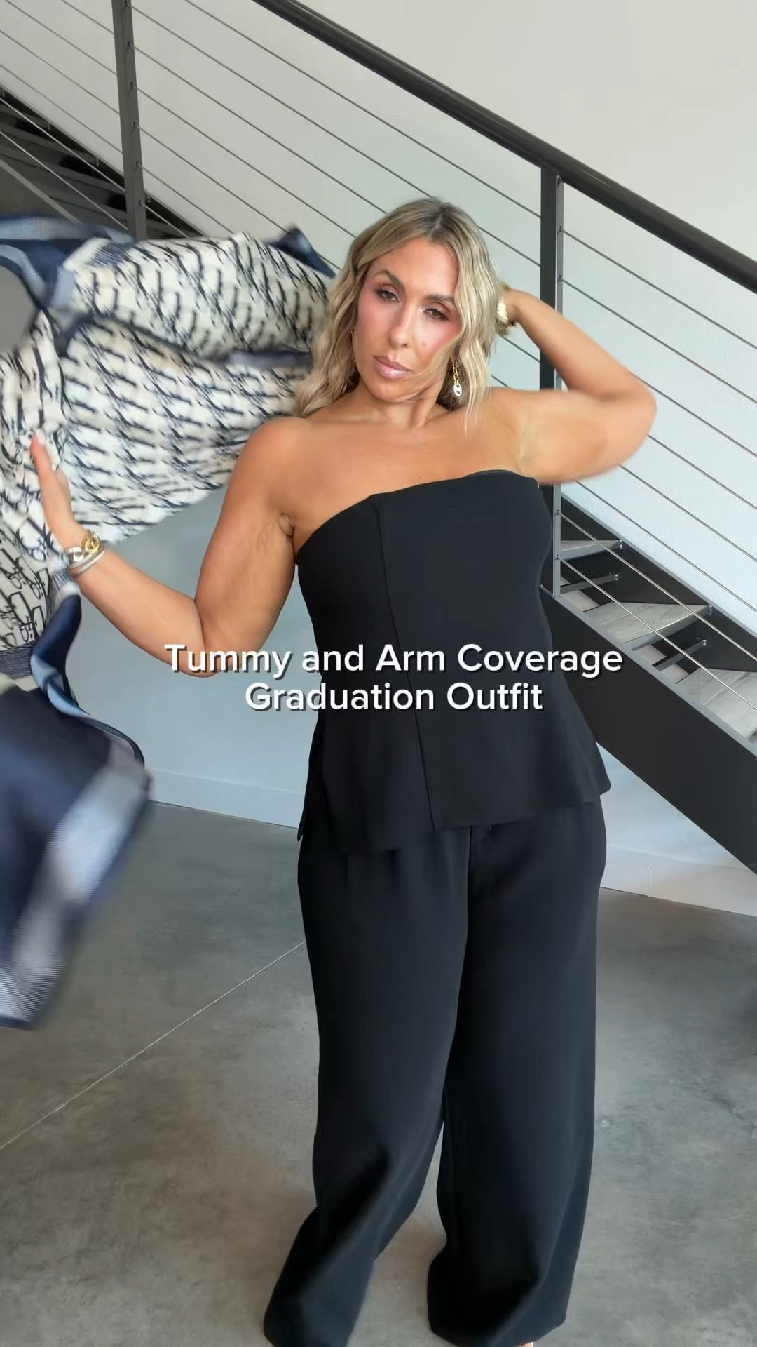 Tummy and Arm Friendy Outfit 

top size L (zippers on side to give a flattering look)
pants 12L (stretch in pants) 
outfit also avail in green 

The jewelry is from KC Chic. It is linked and I have a 40% off code: Christine.

#LTKootd