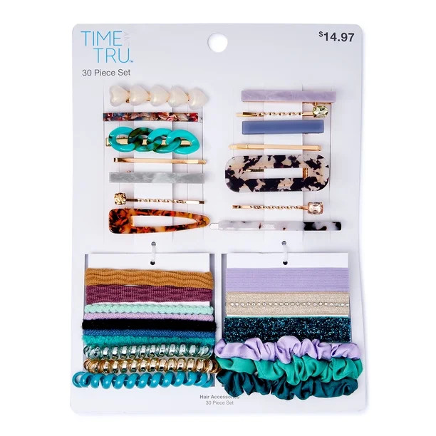 Time & Tru Mega Hair Pack, 30-Piece - Walmart.com | Walmart (US)