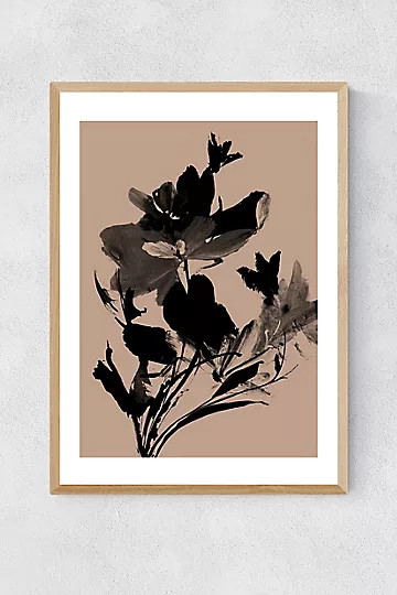 Dan Hobday Mono Botanical 12 Wall Art Print | Anthropologie (UK)