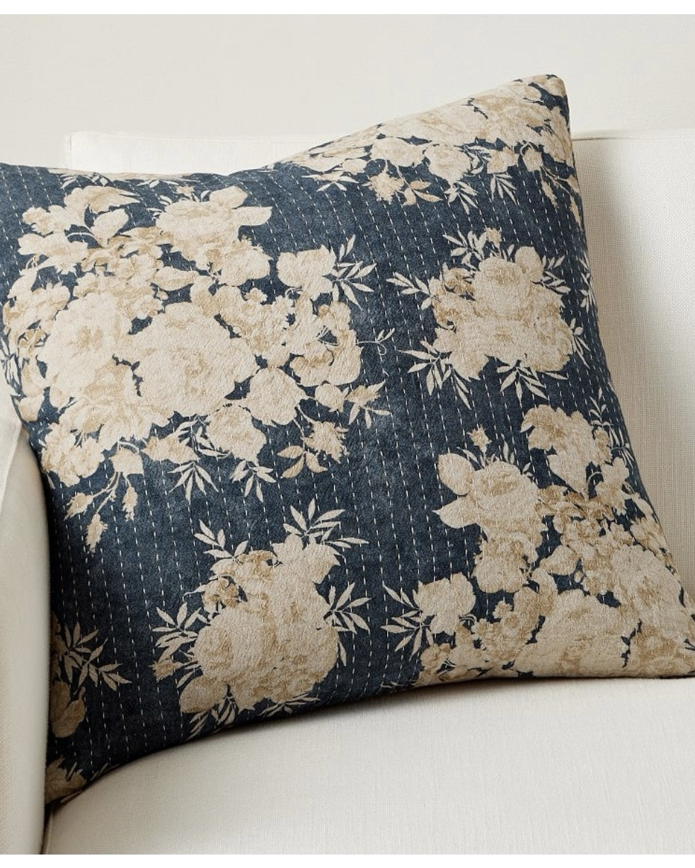 I love incorporating blues into my fall decor. It is a great transition from coastal decor in the Summer, and saves me money. 

**Also check out my tried-and-true feather down pillow inserts from Amazon. 🤩 1/3 of the price of higher end inserts and dare I say more full.

Pottery Barn | Zenia Floral Quilted Pillow | Fall pillows | Fall decor | Fall home | Fall home decor | Pillow covers | Pillow inserts

#LTKSeasonal #LTKStyleTip #LTKHome