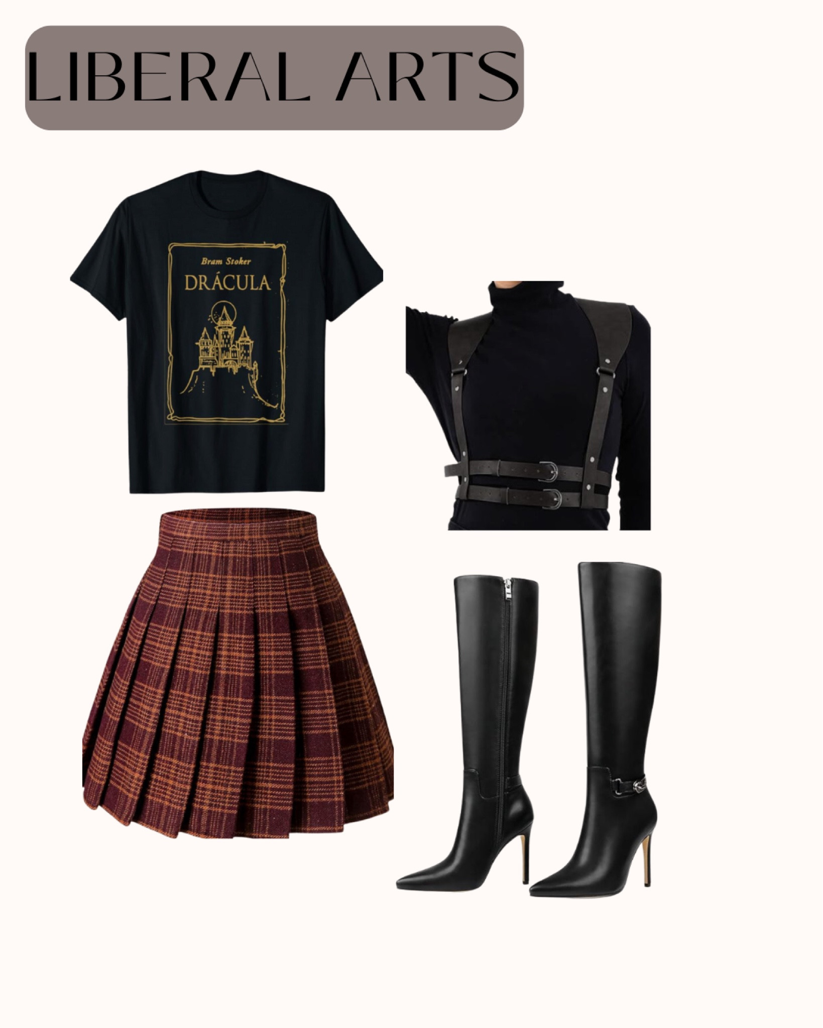 Dark academia, Dracula, Taylor swift dupe, knee high boots, plaid skirt, harness, academia, witchy, fall vibes

#LTKHalloween #LTKSeasonal #LTKFindsUnder100
