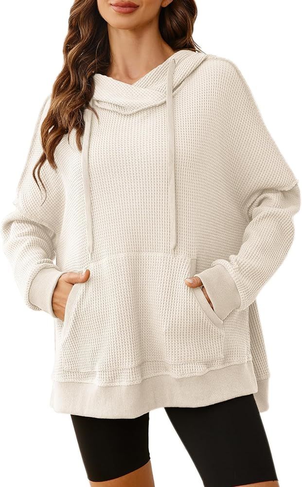 Glamaker Women's Casual Long Sleeve Hoodies Sweatshirts Trendy Drawstring Oversized Hooded Pullov... | Amazon (US)