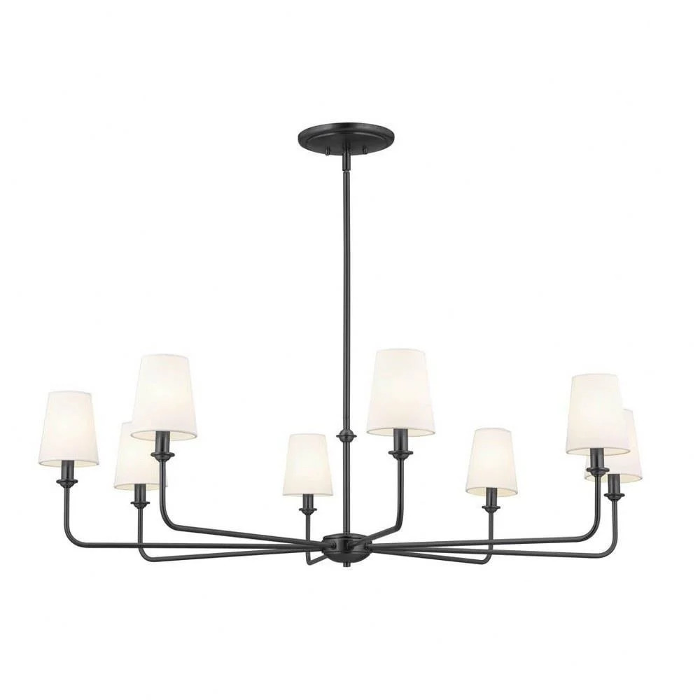 8 Light Chandelier in Traditional Style-15.75 inches Tall and 42.75 inches Wide-Brushed Natural B... | Walmart (US)