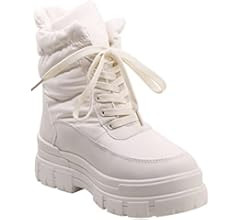 Viapipa Womens Winter Snow Boots Mid Calf Boots for Women Lace Up Waterproof Fur Lined Warm Slip ... | Amazon (US)