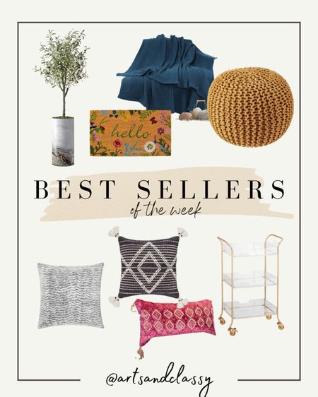 This week, we saw some decorative pillows, a faux plant, a welcome mat, a blanket and a beautiful bar cart rise to popularity. Check out these best-selling items! 

#LTKhome #LTKSeasonal #LTKFind