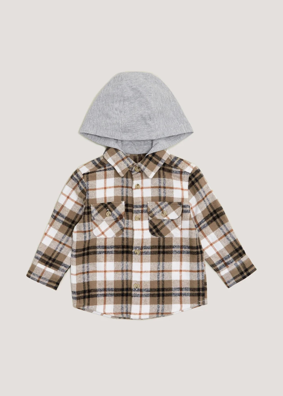 Boys Tan Check Shacket (9mths-6yrs) | Matalan (UK)