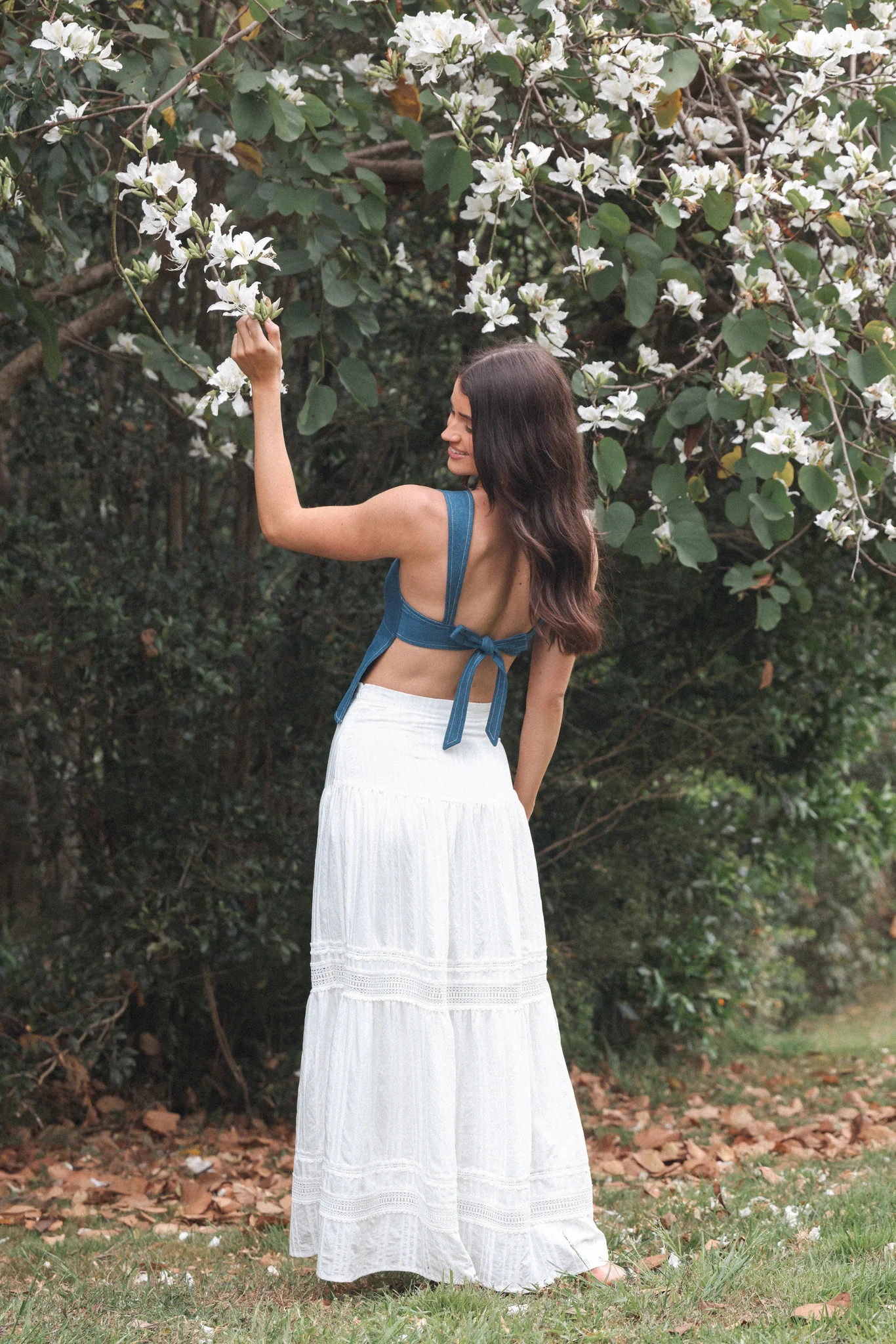 Peony Maxi Skirt - White | Petal & Pup (US)
