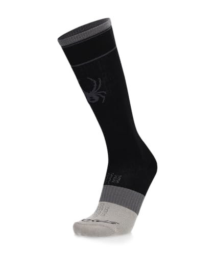 Spyder Mens Pro Liner Ski Socks Black Small | Amazon (US)