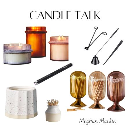 Candle Talk: my favs right now. I love candle accessories! Matches might be my fav but there’s something appealing about the arc lighters. ✨ Nothing beats the ambiance of a lit candle 🖤

#LTKhome #LTKunder100