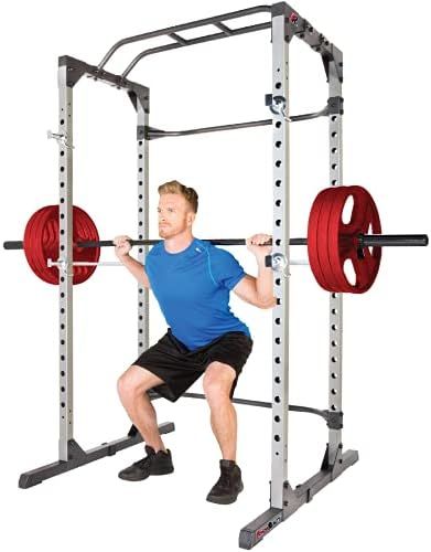 Fitness Reality Squat Rack Power Cage with | Optional Lat Pulldown & Leg Holdown Attachment | Squ... | Amazon (US)