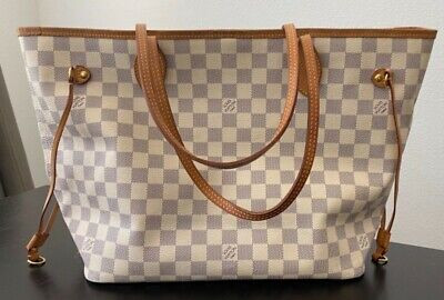 Authentic LOUIS VUITTON NEVERFULL MM DAMIER AZUR Tote Bag Purse | eBay US