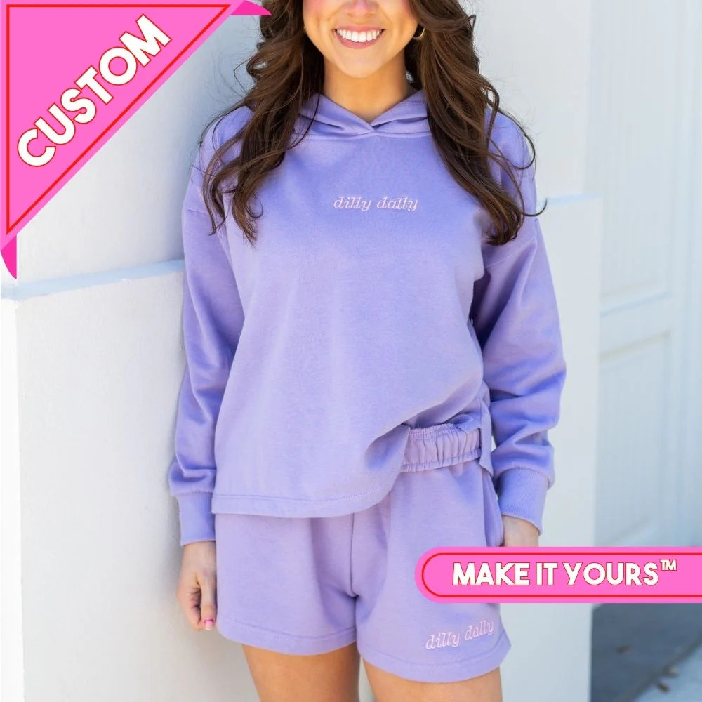 Make It Yours™ Cloud Hoodie & Shorts Set | United Monograms