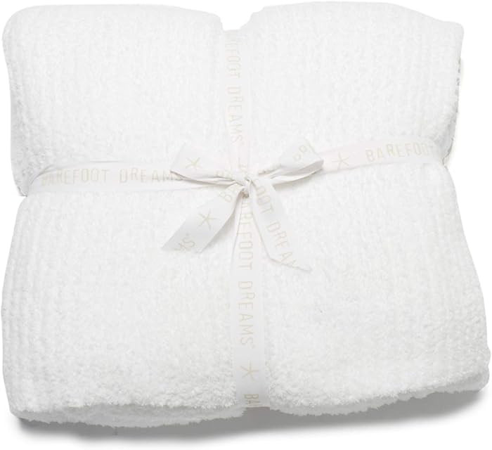 Barefoot Dreams® CozyChic® Ribbed Bed Blanket, White, Full/Queen | Amazon (US)