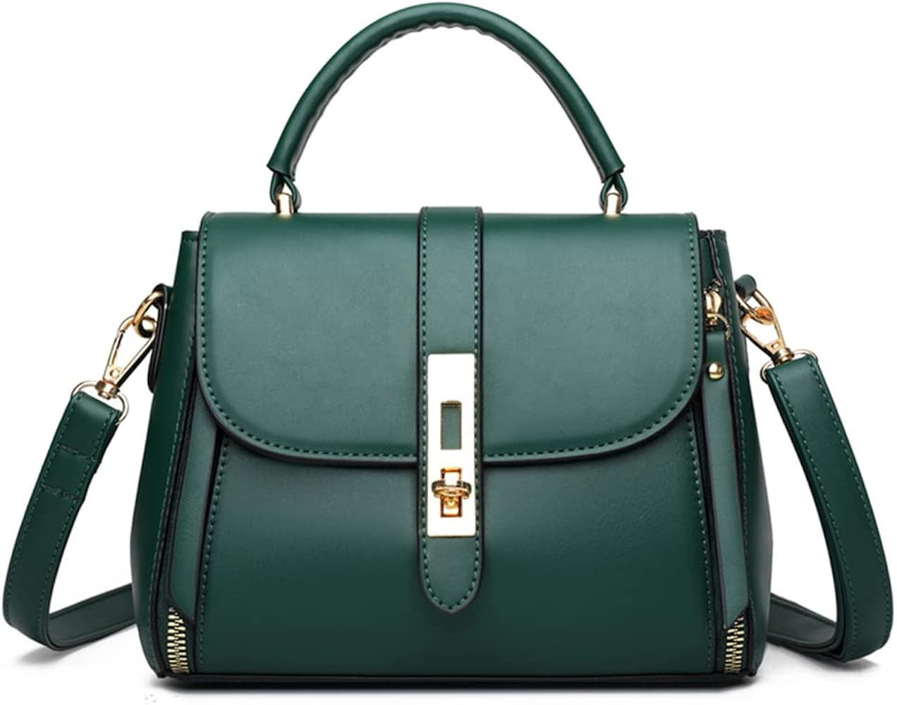Top Handle Flap Crossbody Bag for Women Leather Shoulder Bag Fashion Classic Satchel Handbag Casu... | Amazon (US)