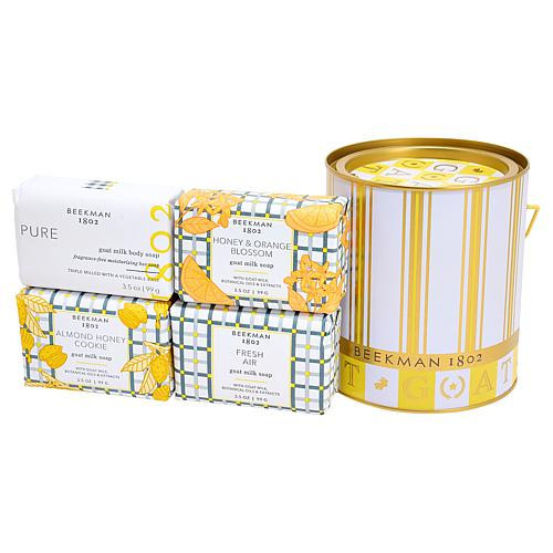 Beekman 1802 Goat Milk 4-piece Soap and Pail Gift Set - Assorted 2 | HSN