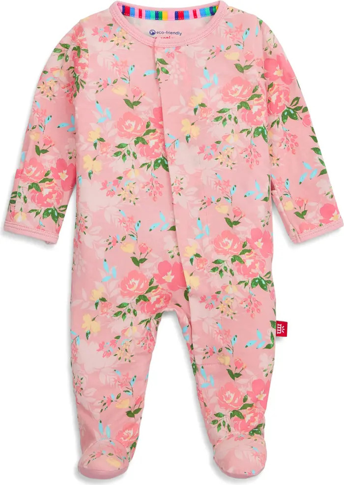 Ainslee Floral Magnetic Footie | Nordstrom