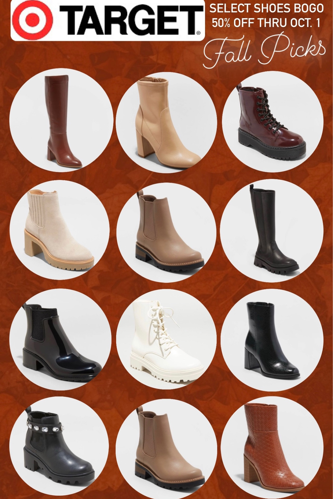 DO NOT miss out on this awesome Target deal! Select women and men’s styles included! #fallfinds #fallfashion #boots #targetfinds #targetdeal #bogo #ltkfall

#LTKsalealert #LTKunder100 #LTKSeasonal