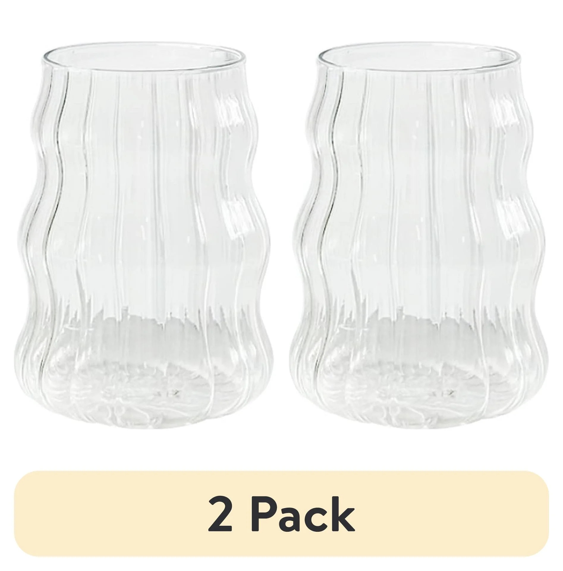 (2 pack) Better Homes & Gardens Fluted Bubble Glass Clear - Walmart.com | Walmart (US)