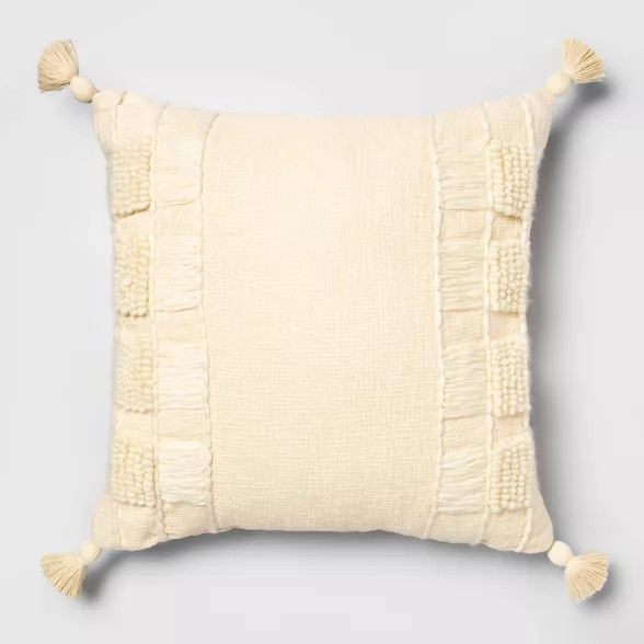Woolen Yarn Applique Texture Throw Pillow - Opalhouse™ | Target