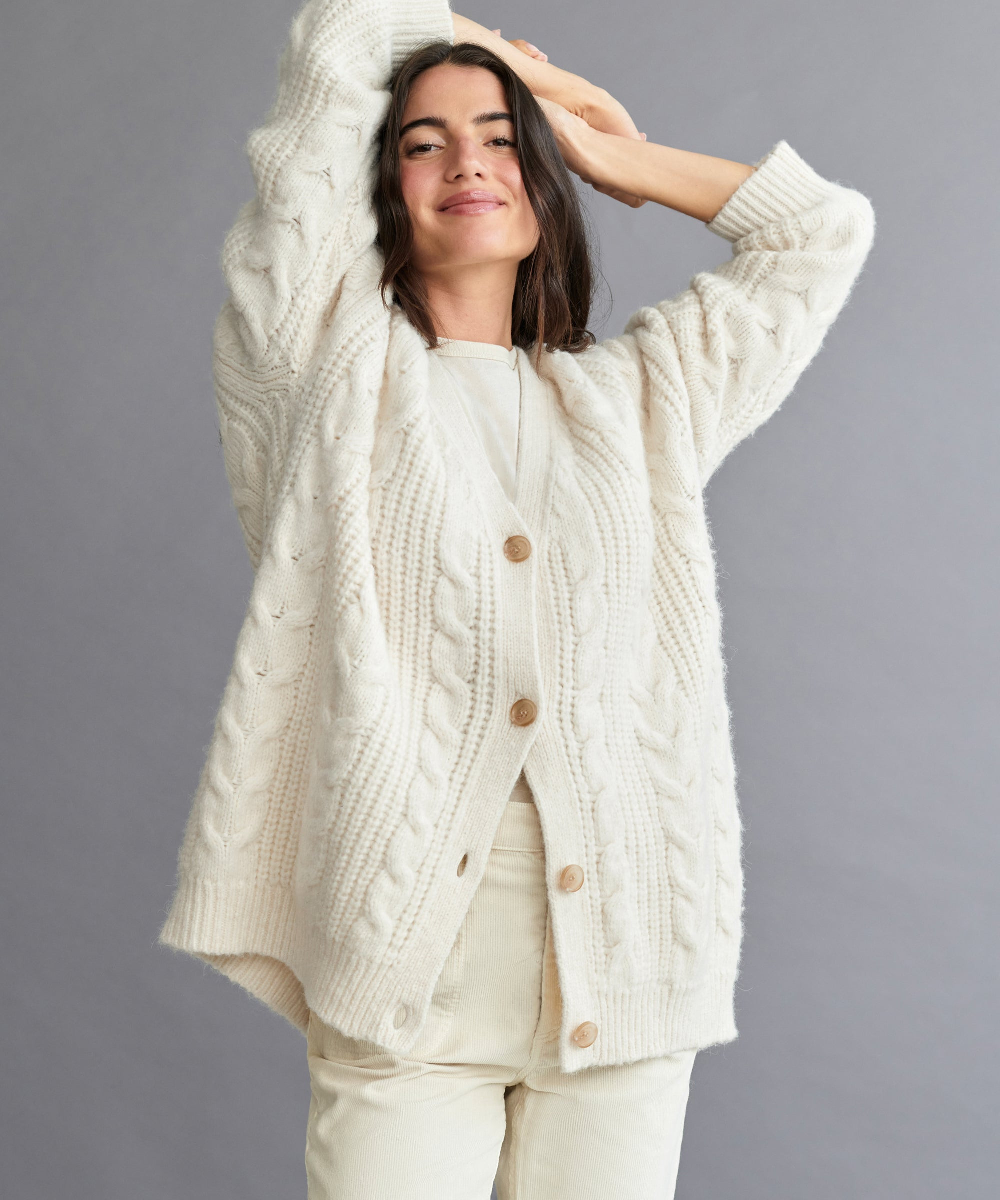 Jenni Kayne Women's Cable Cocoon Cardigan Sweater Size 2X-Large | Jenni Kayne