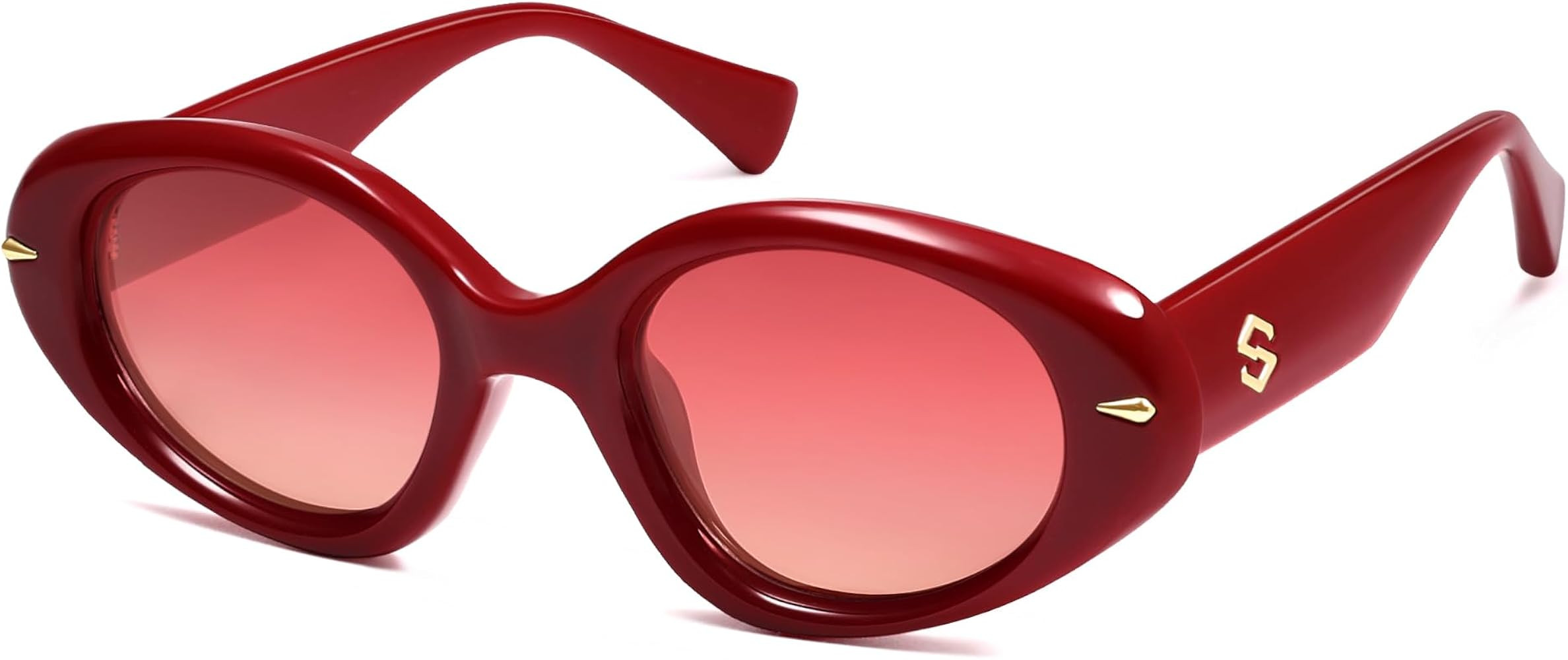 SOJOS Retro Polarized Large Oval Sunglasses Womens Mens Trendy UV400 Sun Glasses 80s 90s Shades S... | Amazon (US)