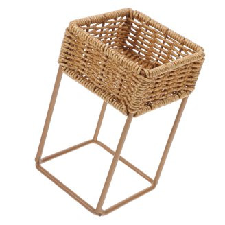 Handwoven Rattan Basket Planter Decorative Storage Container with Raised Base for Indoor Outdoor ... | Walmart (US)