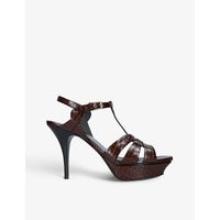 Tribute croc-embossed platform sandals | Selfridges