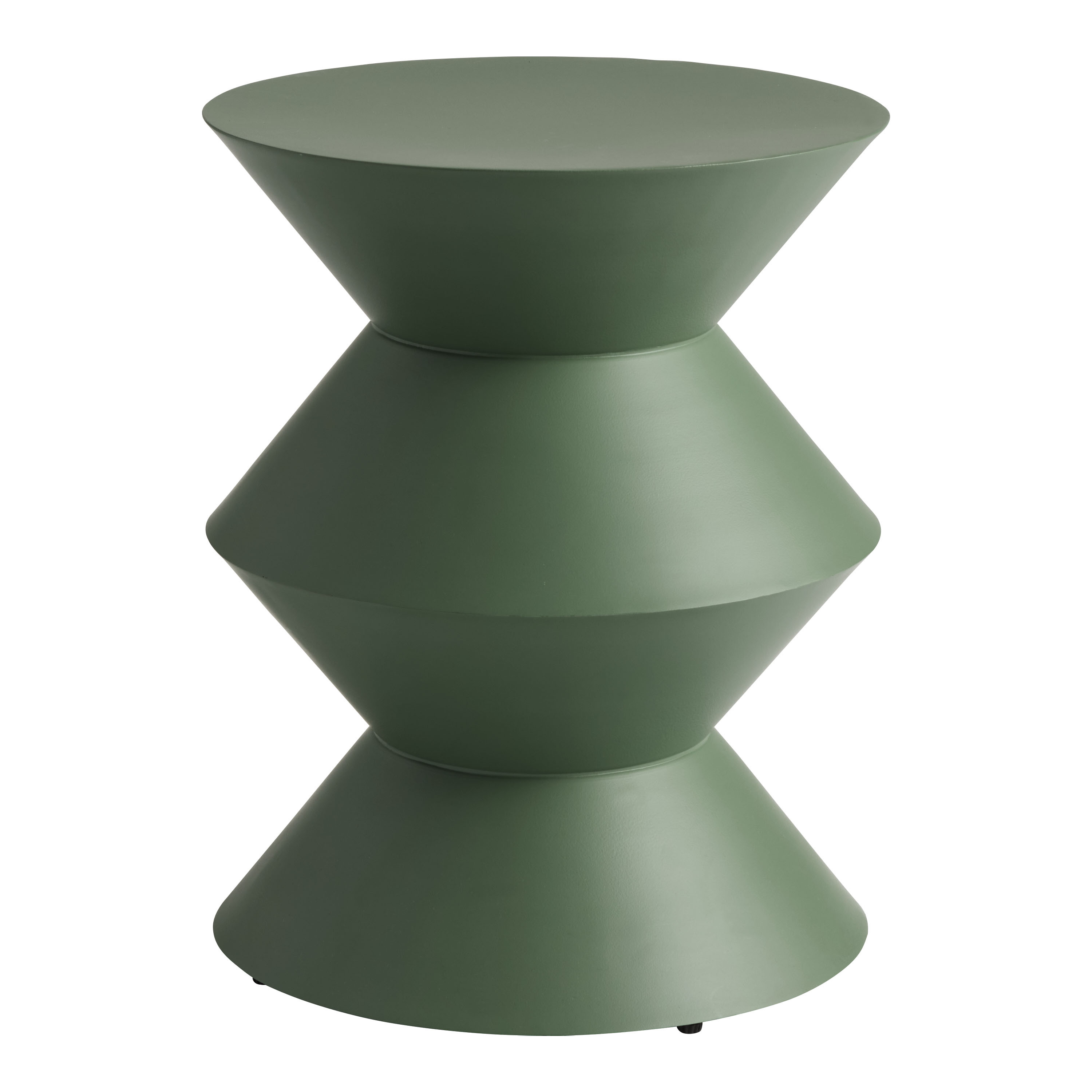 Tilton Round Geo Pedestal Outdoor Side Table | World Market