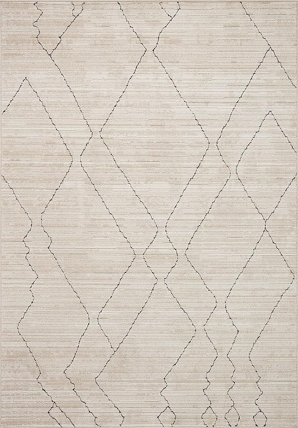 Loloi II Darby Collection DAR-03 Sand/Charcoal 6'-7" x 9'-3" Area Rug | Amazon (US)